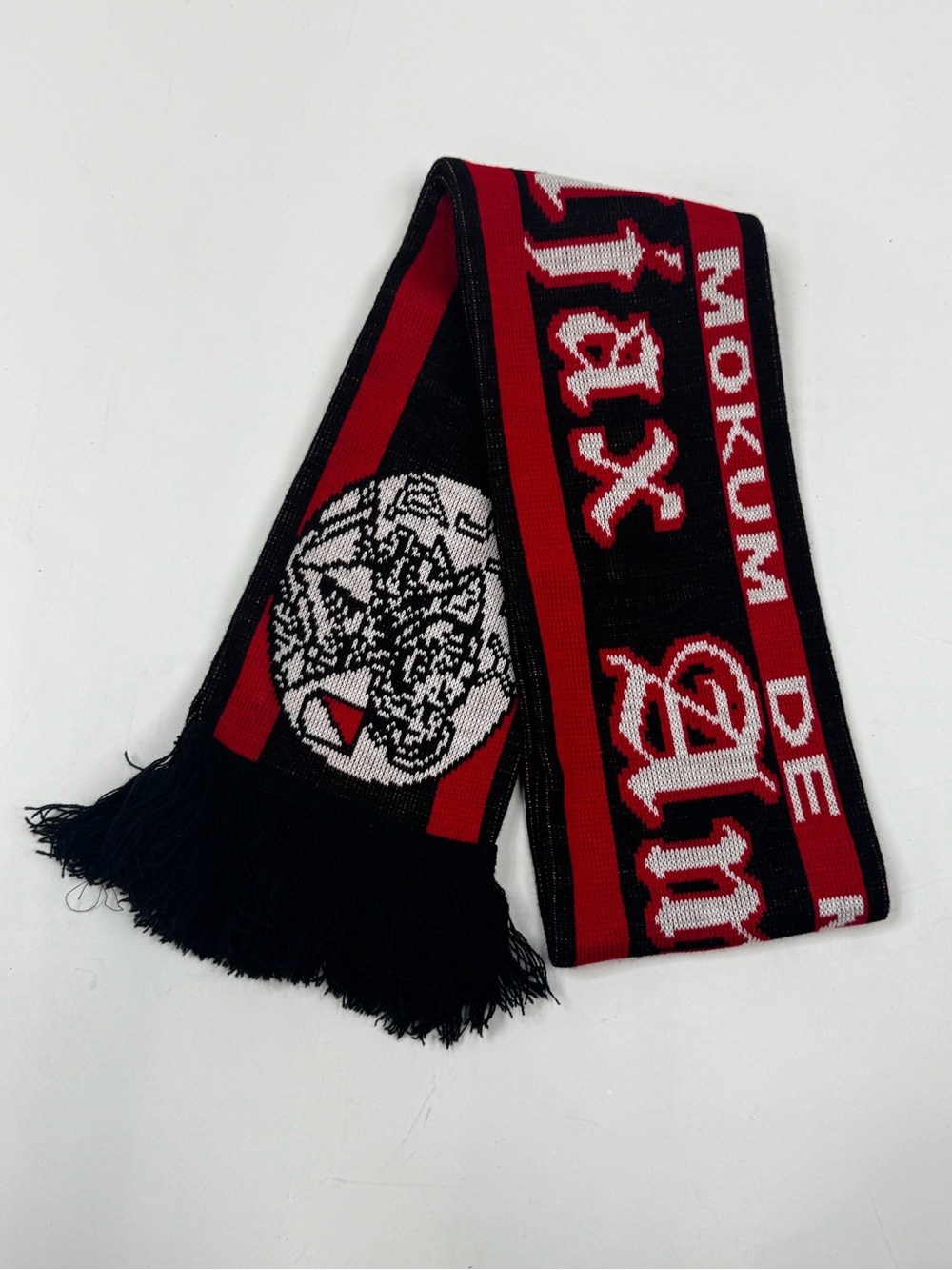 Official AJAX  Amsterdam Black and Red Scarf